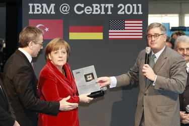 Martin Jetter, Angela Merkel, Samuel Palmisano