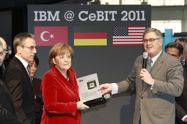 Martin Jetter, Angela Merkel, Samuel Palmisano