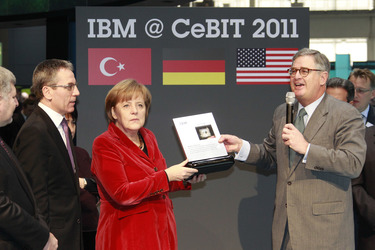 Martin Jetter, Angela Merkel, Samuel Palmisano