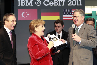 Martin Jetter, Angela Merkel, Samuel Palmisano