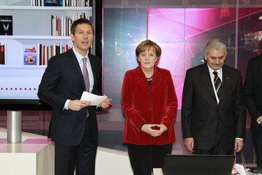 René Obermann, Angela Merkel, Binali Yildirim