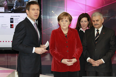 René Obermann, Angela Merkel, Binali Yildirim