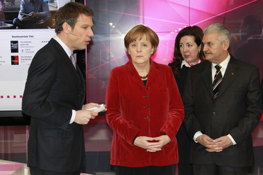 René Obermann, Angela Merkel, Binali Yildirim