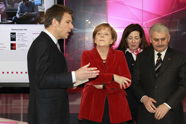René Obermann, Angela Merkel, Binali Yildirim