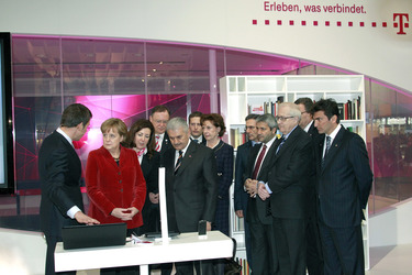 René Obermann, Angela Merkel, Binali Yildirim
