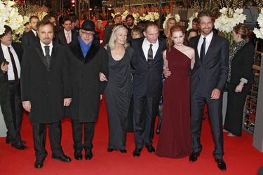 Franco Nero, Dieter Kosslick, Vanessa Redgrave, Ralph Fiennes, Jessica Castain, Gerard Butler