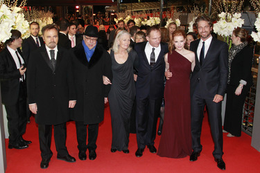 Franco Nero, Dieter Kosslick, Vanessa Redgrave, Ralph Fiennes, Jessica Castain, Gerard Butler