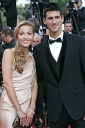 Novak Dokovic mit Freundin Jelena Ristic
