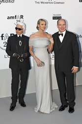 Karl Lagerfeld, Charlene Wittstock, Fürst Albert II. von Monaco