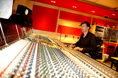 Regieraum in den Abbey Road Studios