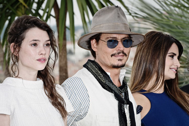 Astrid Berges-Frisbey, Johnny Depp, Penélope Cruz