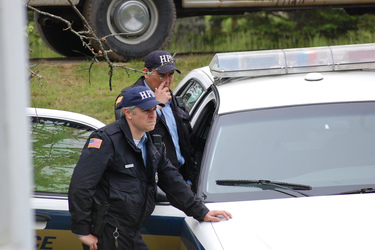 Schauspieler am Set von 'Haven'