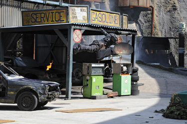 Die Stuntshow im Vulkan