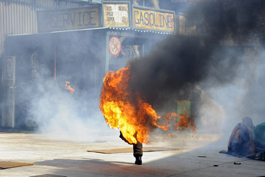 Die Stuntshow im Vulkan