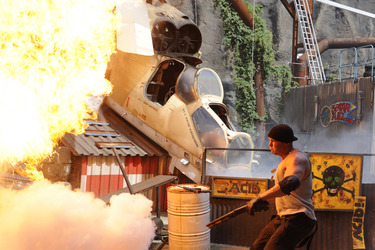 Die Stuntshow im Vulkan