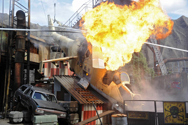 Die Stuntshow im Vulkan