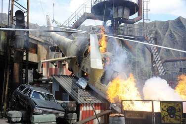 Die Stuntshow im Vulkan