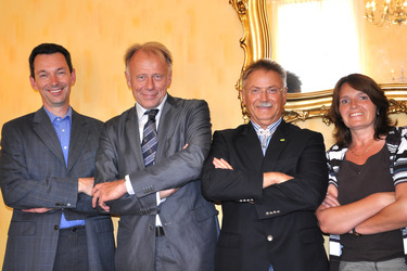 Uwe Sternbeck, Jürgen Trittin, Hans-Jürgen Hajeck, Anja Sternbeck