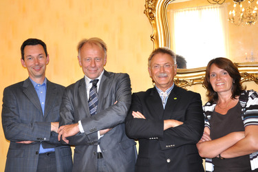 Uwe Sternbeck, Jürgen Trittin, Hans-Jürgen Hajeck, Anja Sternbeck