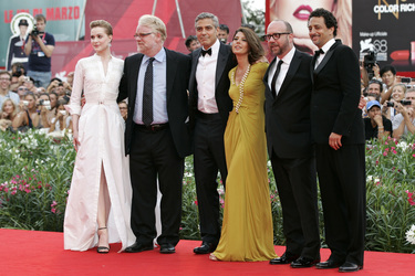 Evan Rachel Wood, Philip Seymour Hoffman, George Clooney, Marisa Tomei, Paul Giamatti, Grant Heslov