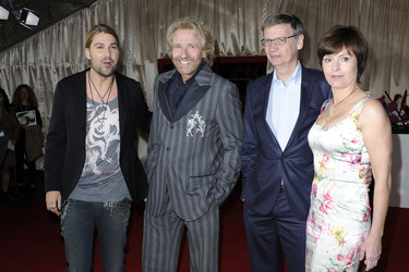 David Garrett, Thomas Gottschalk, Guenther Jauch mit Ehefrau Thea Sihler