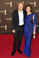 Sandra Maischberger mit Begleitung