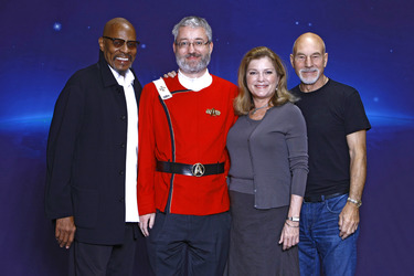 Avery Brooks, Star Trek Fan Torsten Stau, Kate Mulgrew, Patrick Stewart