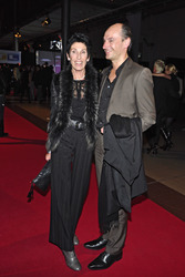 Erika Berger mit Begleitung