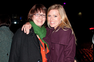 Nele Kiper mit ihrer Agentin