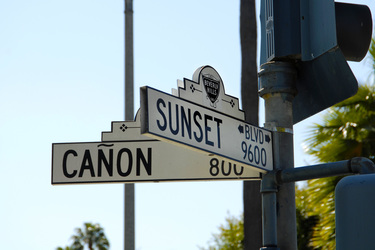 Sunset Boulevard Straßenschild