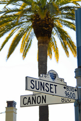 Sunset Boulevard Straßenschild