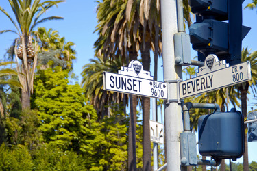 Sunset Boulevard Straßenschild