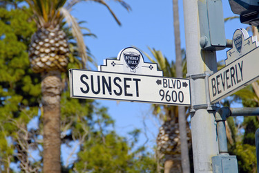 Sunset Boulevard Straßenschild