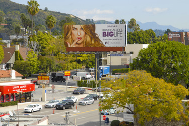 Werbeplakat am Sunset Boulevard