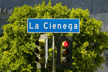 La Cienega Blvd. Straßenschild