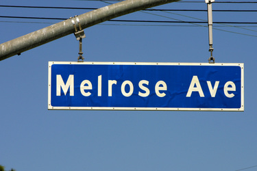 Melrose Ave. Straßenschild