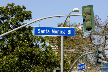 Santa Monica Blvd. Straßenschild