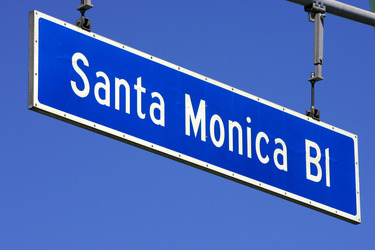 Santa Monica Blvd. Straßenschild