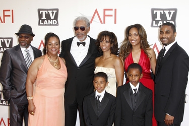 Morgan Freeman mit Familie