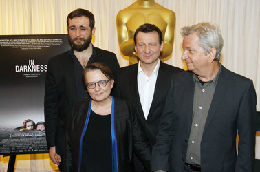 Agnieszka Holland  mit ihren Team von 'In Darkness'