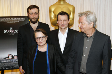 Agnieszka Holland  mit ihren Team von 'In Darkness'