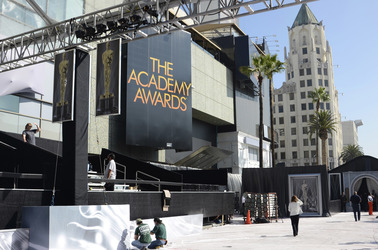 Aufbau für die Oscar-Verleihung 2012