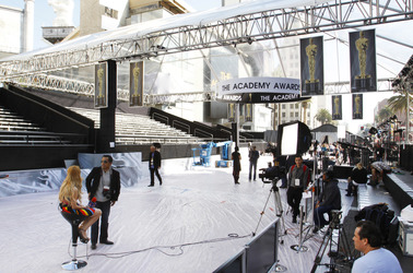Aufbau für die Oscar-Verleihung 2012