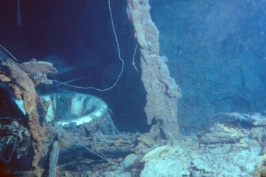 Wrack der Titanic - Badezimmer des Kapitäns