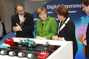 Karl-Heinz Streibich, Angela Merkel, Dilma Rousseff