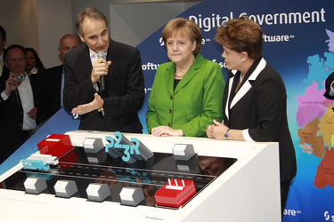 Karl-Heinz Streibich, Angela Merkel, Dilma Rousseff