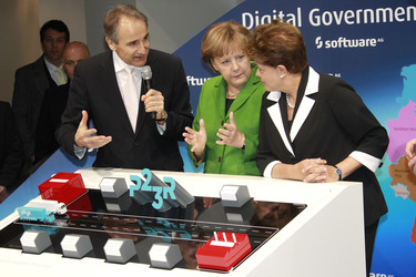 Karl-Heinz Streibich, Angela Merkel, Dilma Rousseff