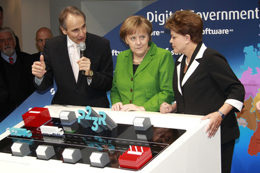 Karl-Heinz Streibich, Angela Merkel, Dilma Rousseff