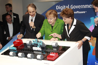 Karl-Heinz Streibich, Angela Merkel, Dilma Rousseff