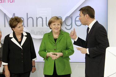 Dilma Rousseff, Angela Merkel, René Obermann